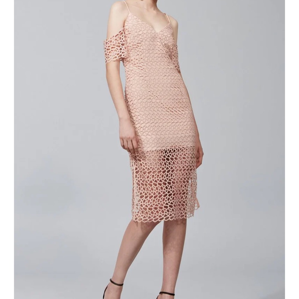 Keep Sake Blue Countdown Lace Off Shoulder Midi Dress - Picture 11 of 14